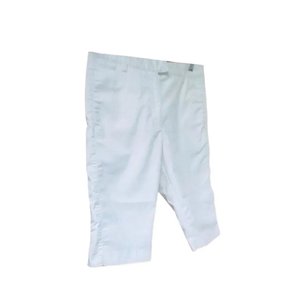 ADIDAS Women's White Stretch Cropped Shorts Size 6 NEW